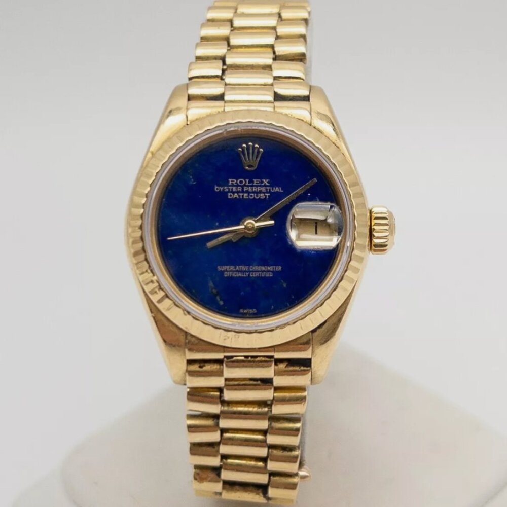 Ladies Rolex Vintage 18k Gold President Watch